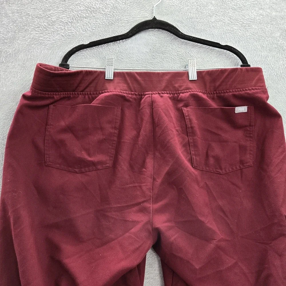 FIGS Women Scrub Pants XXL Burgundy Red Zamora Jogger 28